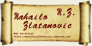 Mahailo Zlatanović vizit kartica